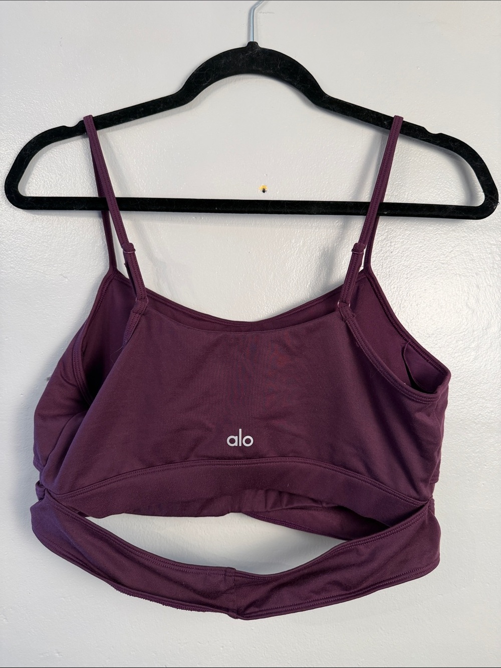ALO Yoga Enso Tank Plum Crossover Bralette Tank size Large - Picture 6 of 8